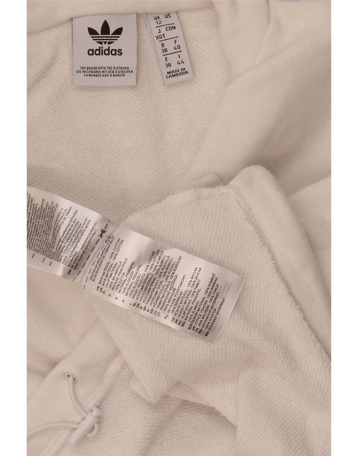 Damska bluza Adidas Oversized Graphic Crop Jumper UK 12 Medium White