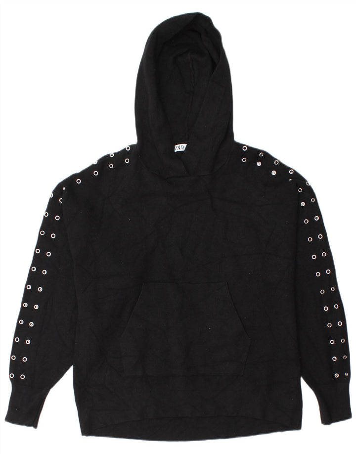 Damski sweter oversize Zara UK 10 Small, czarna wiskoza