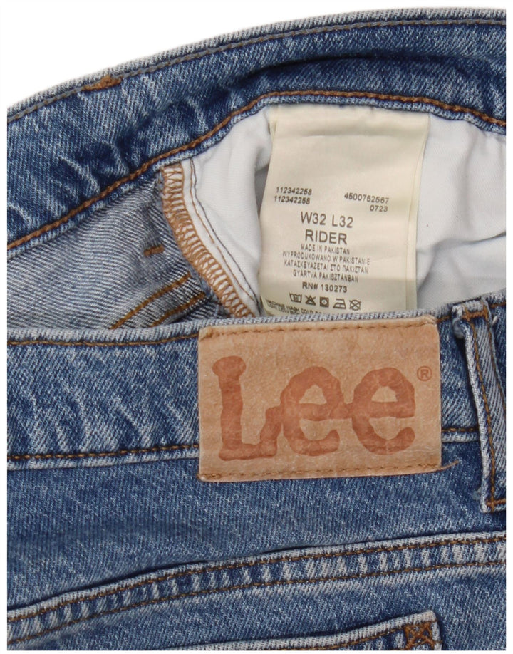 Męskie jeansy Lee Rider Slim W32 L32 Niebieskie bawełniane