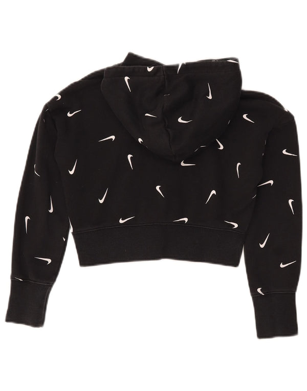 Dziewczęca bluza z kapturem NIKE Crop Graphic Standard Fit, 8-9 lat, mała czarna