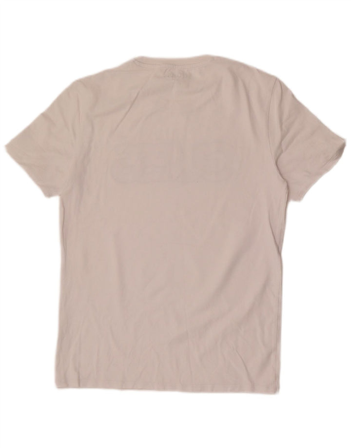 Męski T-shirt Guess Slim Fit z grafiką, średni biały