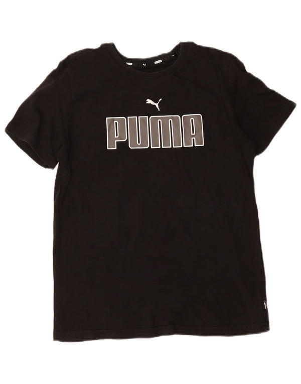 Damska koszulka z grafiką Puma Top UK 10, mała, czarna bawełna