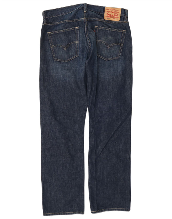 Męskie dżinsy Levi's 514 Straight W34 L32 Granatowa bawełna