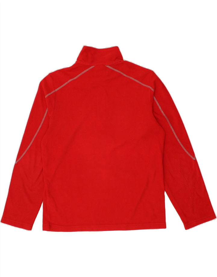 KAPPA Mens Zip Neck Fleece Jumper Medium Red Polyester Vintage Kappa and Second-Hand Kappa from Messina Hembry 