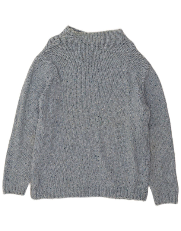 Sweter damski Rifle z golfem UK 16, duży, niebieski, wełniany