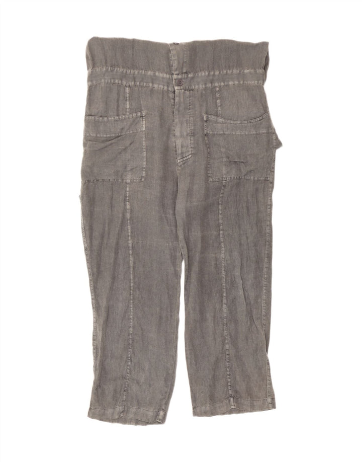 Damski kombinezon oversize Zara UK 14, średnioszary, lniany