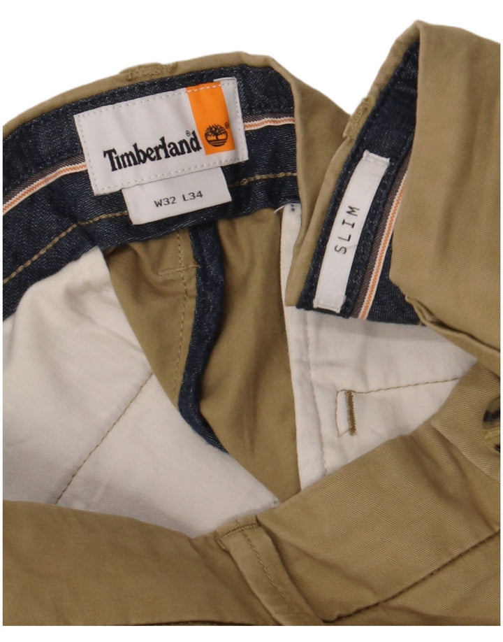Męskie spodnie typu slim chino Timberland W32 L30 beżowe