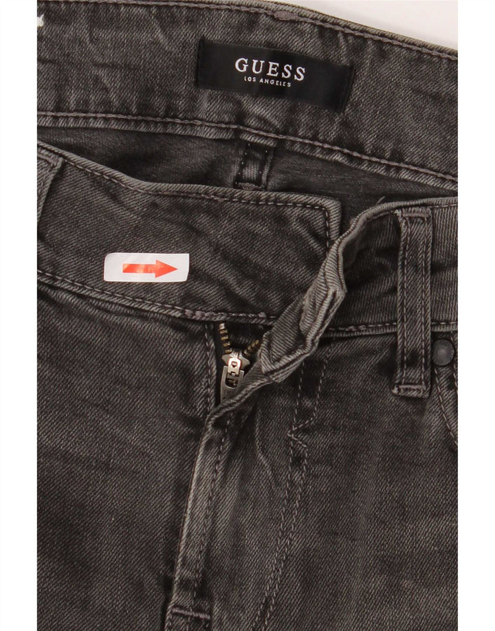 Jeansy Guess Męskie Anioły W30 L32 Szare Bawełniane