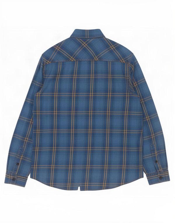 Scorpion Bay Mens Flannel Shirt Large Blue Check Cotton