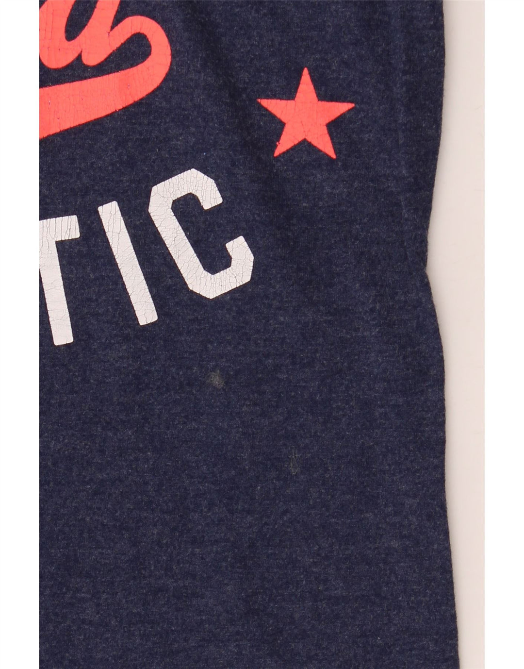 Damska koszulka z grafiką SUPERDRY Top UK 10, mała, granatowa, bawełniana