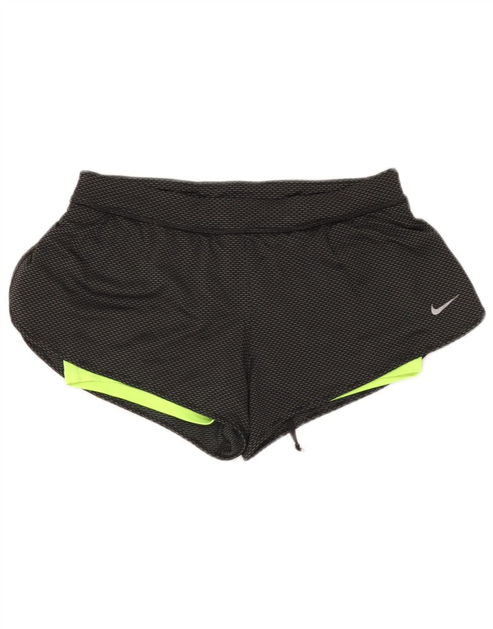 Damskie spodenki sportowe Nike Dri Fit UK 8, małe, czarne, poliestrowe