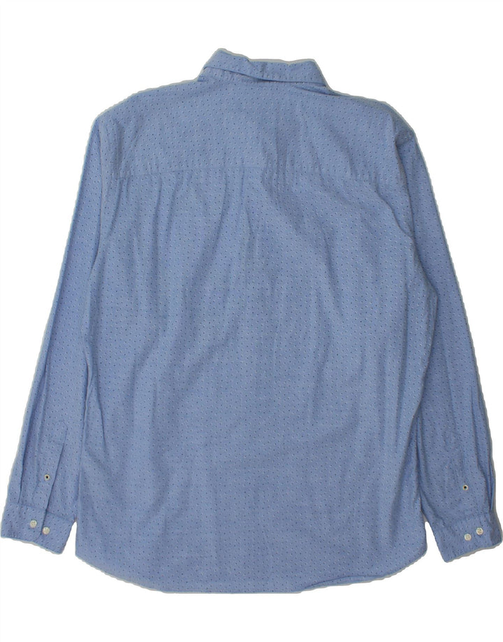 JACK & JONES Mens Shirt XL Blue Spotted Cotton Vintage Jack & Jones and Second-Hand Jack & Jones from Messina Hembry 