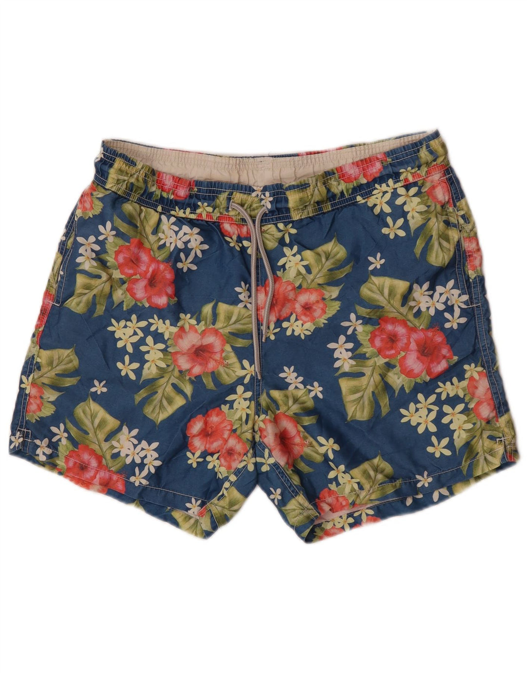 Męskie spodenki kąpielowe Saint Barth, mały, niebieski, kwiatowy poliester