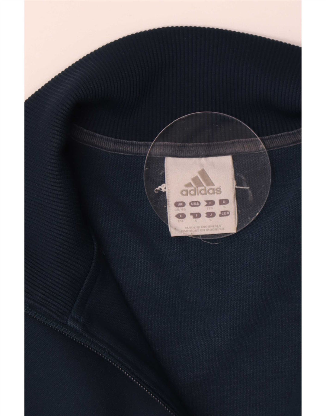 Męska kurtka dresowa Adidas UK 38/40 Średni granatowy poliester