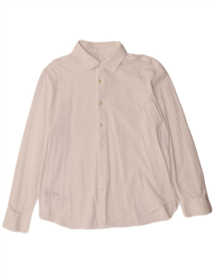 Koszula męska Massimo Dutti 2XL Biała bawełniana