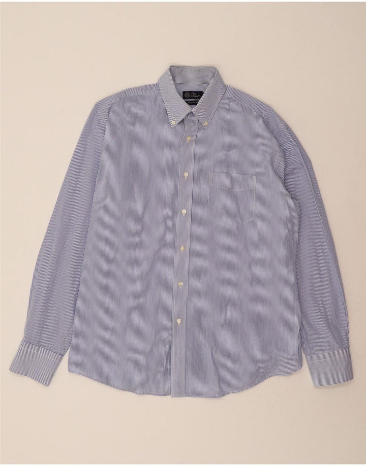 DACK'S Mens Regular Fit Shirt Medium Blue Pinstripe Vintage Dack's and Second-Hand Dack's from Messina Hembry 