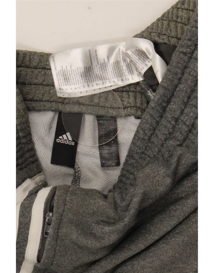 Męskie spodnie dresowe Adidas, średni szary poliester
