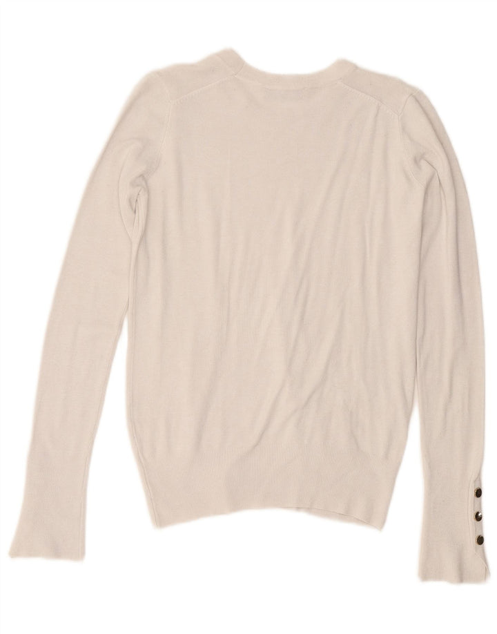 Sweter damski Zara z okrągłym dekoltem UK 10, mały, biały