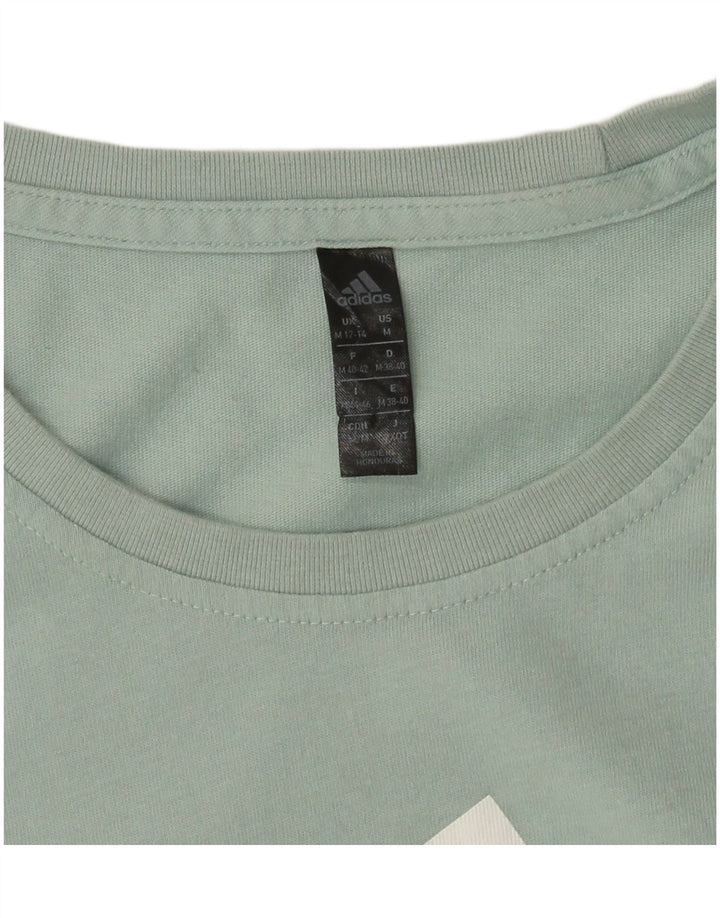 Damski top ADIDAS Graphic z długim rękawem, UK 12/14, średni zielony