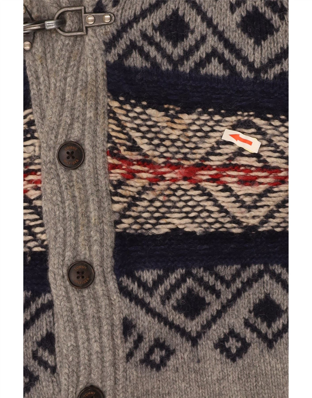 TOMMY HILFIGER Sweter chłopięcy kardigan 15-16 lat szary Fair Isle
