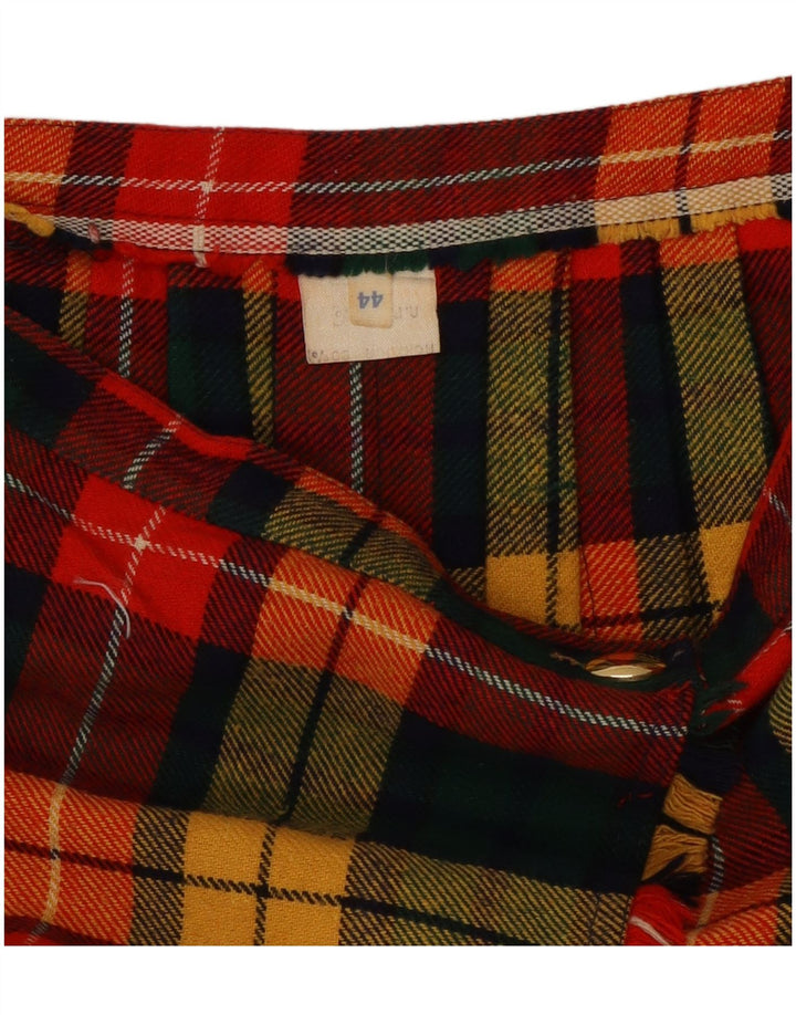 Vintage damska spódnica w geometryczne wzory IT 44 Medium W29 w wielobarwną kratę