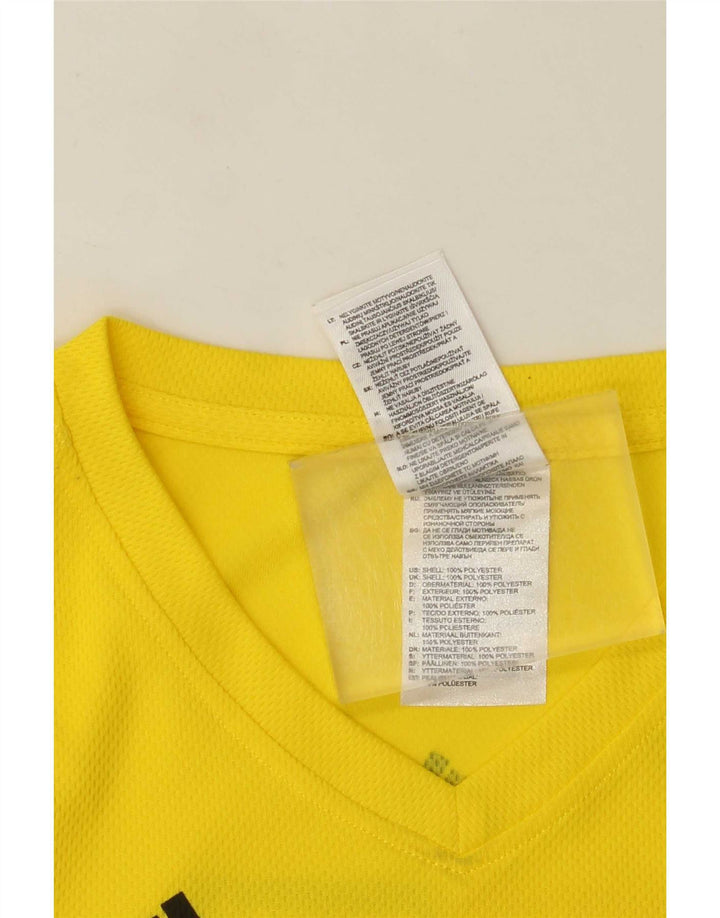 Damska koszulka Adidas Climalite Graphic Top UK 10 Mały żółty poliester