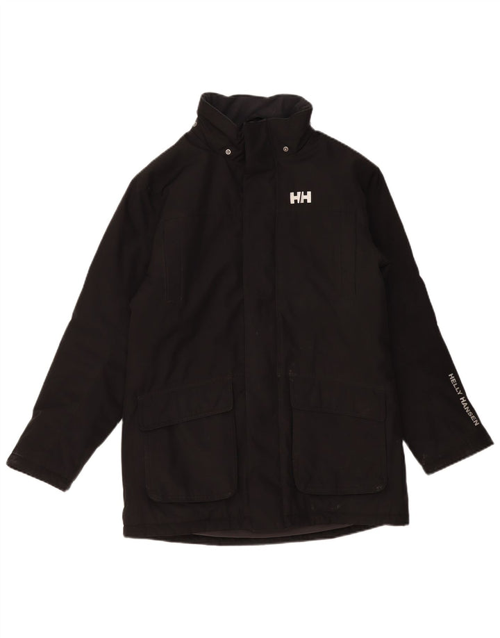 Wyściełana kurtka chłopięca Helly Hansen z grafiką 13-14 lat, czarna, poliester