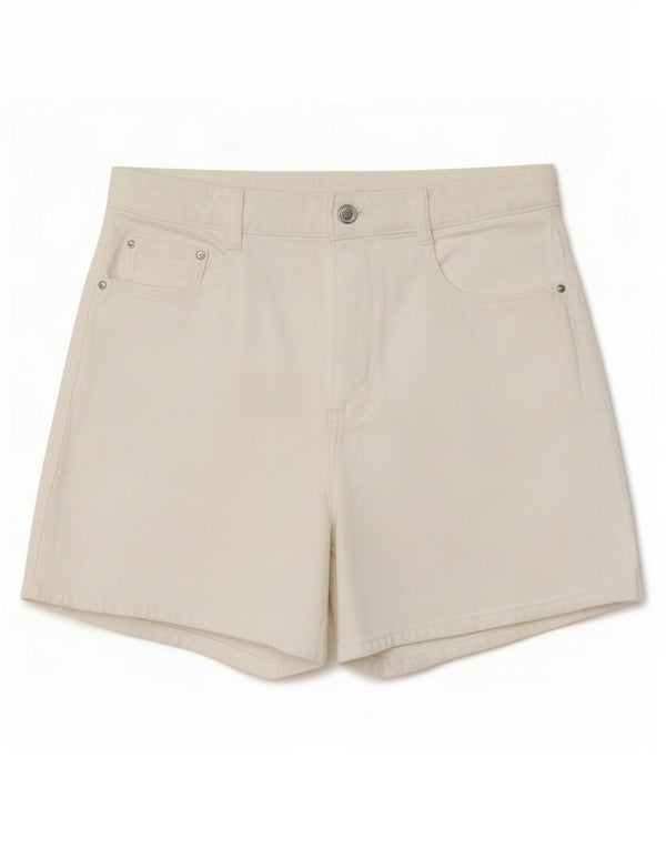Zara Womens Denim Shorts EU 40 Medium W30 White