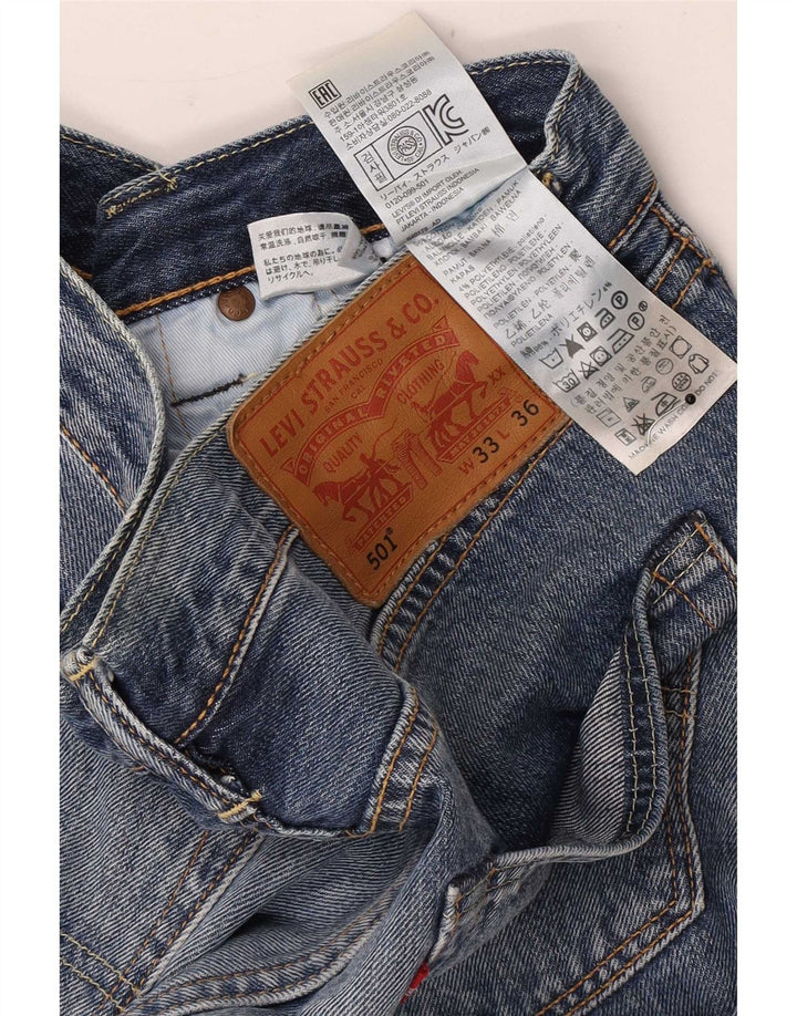 Męskie jeansy Levi's 501 Straight W33 L30 Niebieskie bawełniane
