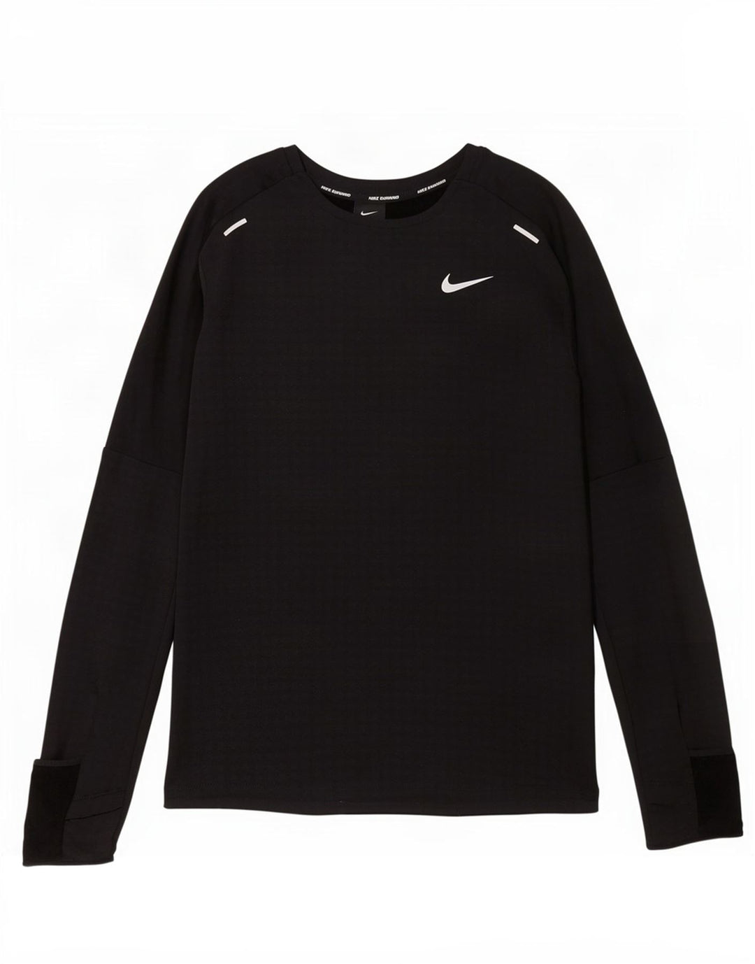 Męska koszulka do biegania Nike z długim rękawem, średni czarny poliester