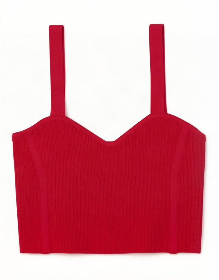Damski dzianinowy krótki top Zara UK 12, średni różowy nylon