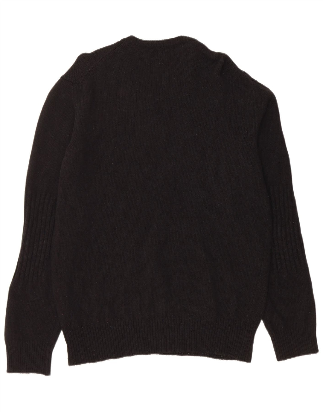 Woolrich Męski sweter z graficznym wycięciem pod szyją XL, czarna wełna