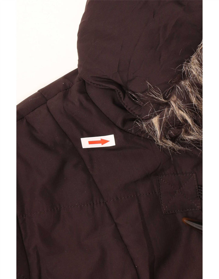 Damski płaszcz z kapturem M&Co UK 18 XL Brązowy Poliester