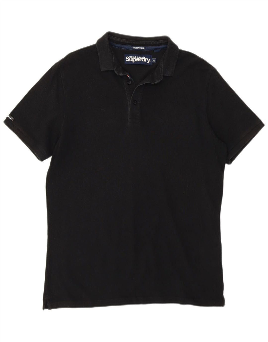Męska koszulka polo SUPERDRY XL, czarna, bawełniana