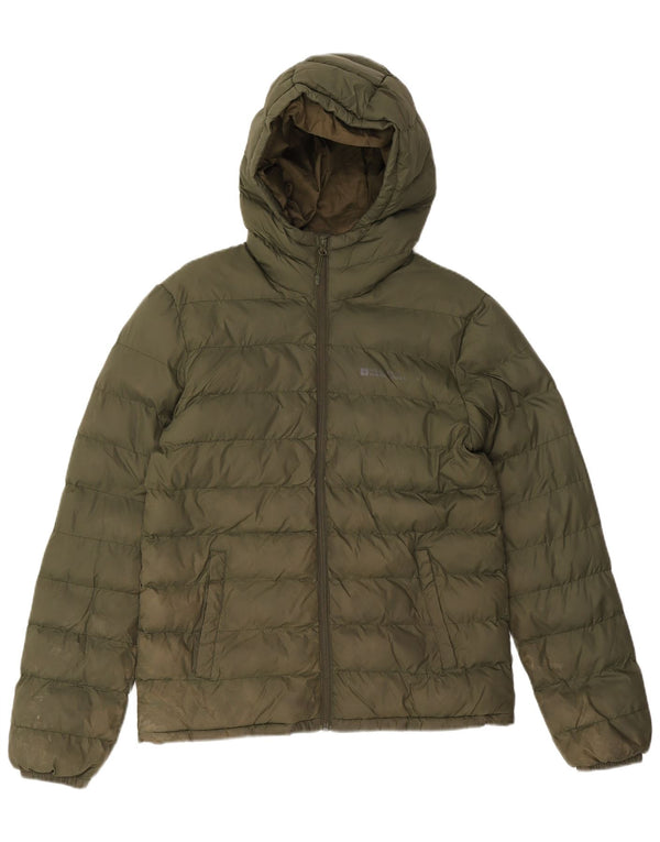 Męska ocieplana kurtka z kapturem Mountain Warehouse UK 36, mała, khaki, poliester