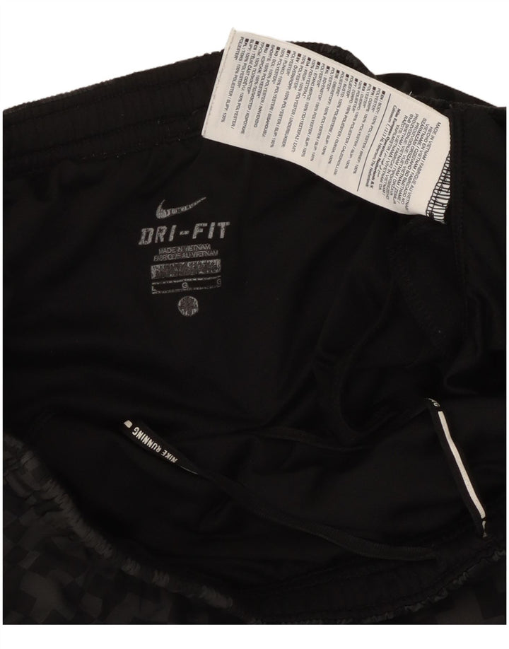 Męskie spodenki sportowe Nike Dri Fit, duży, czarny, geometryczny poliester