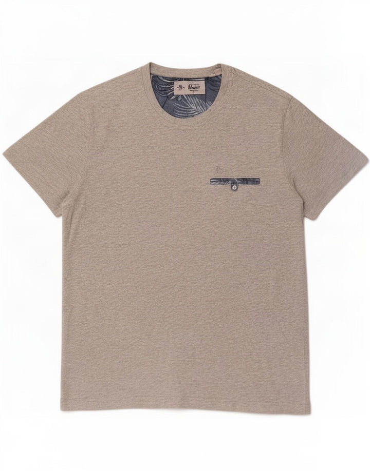 T-shirt męski Penguin, duży, szary, bawełniany