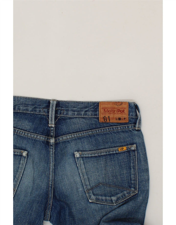 MELTIN' POT Womens Straight Jeans W28 L31 Blue Cotton Vintage Meltin' Pot and Second-Hand Meltin' Pot from Messina Hembry 