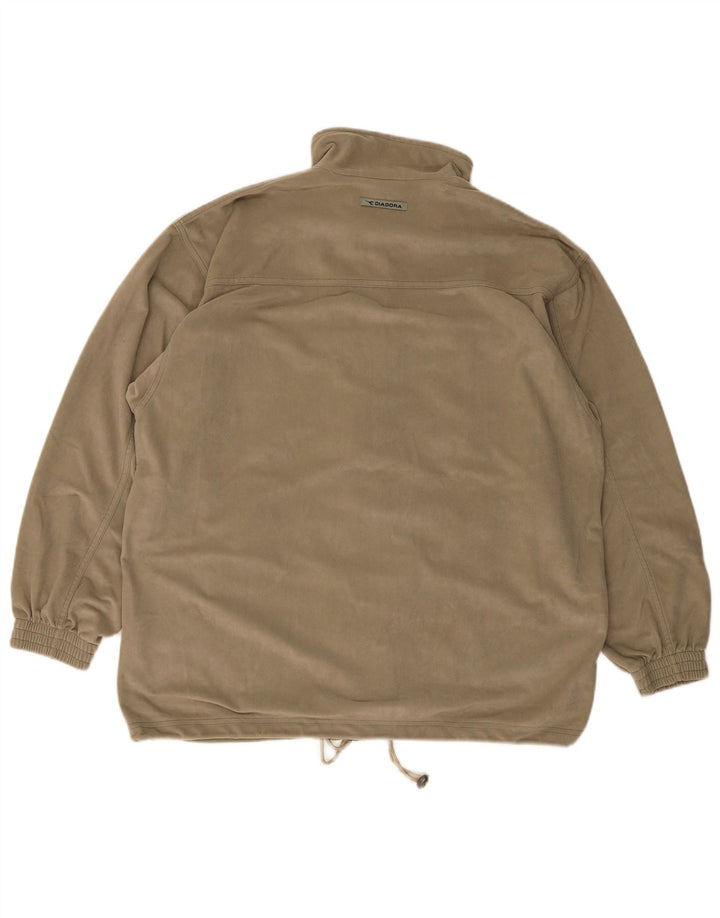Diadora Męska welurowa kurtka dresowa UK 42, duża, khaki, poliester