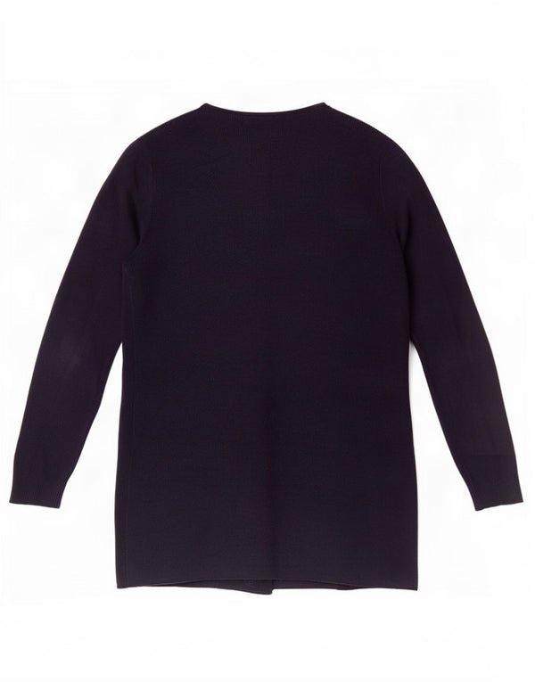 Marks & Spencer Damski sweter rozpinany UK 10, mały, granatowy, akrylowy