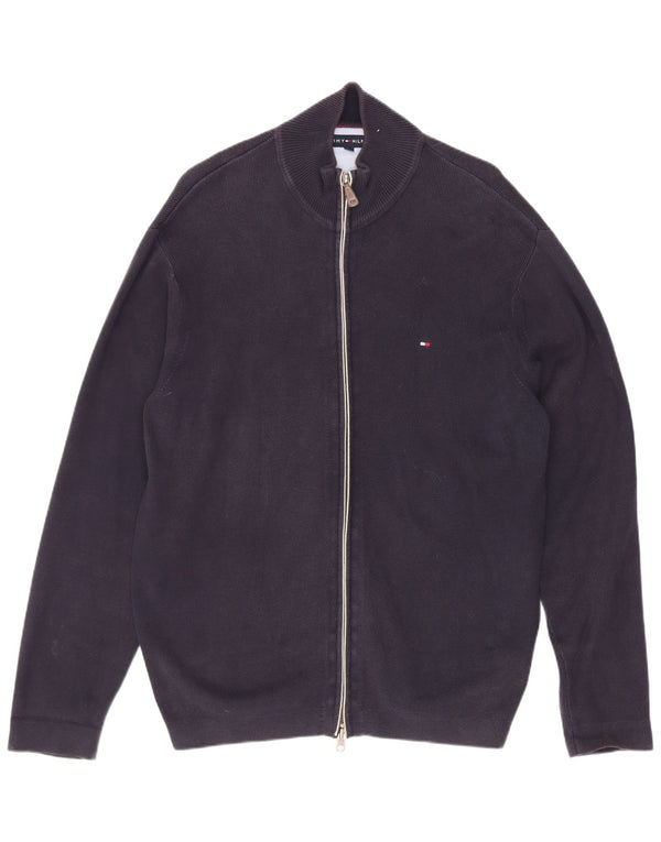 Sweter męski Tommy Hilfiger, duży, granatowy, bawełniany