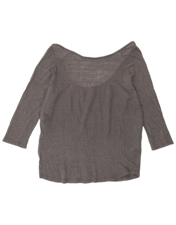 Top damski Zara z rękawem 3/4, UK 16, duży, szary