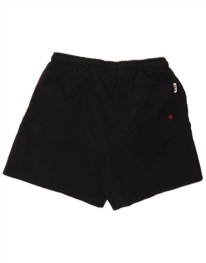 Męskie spodenki kąpielowe Fila XL, czarny nylon z blokami kolorów