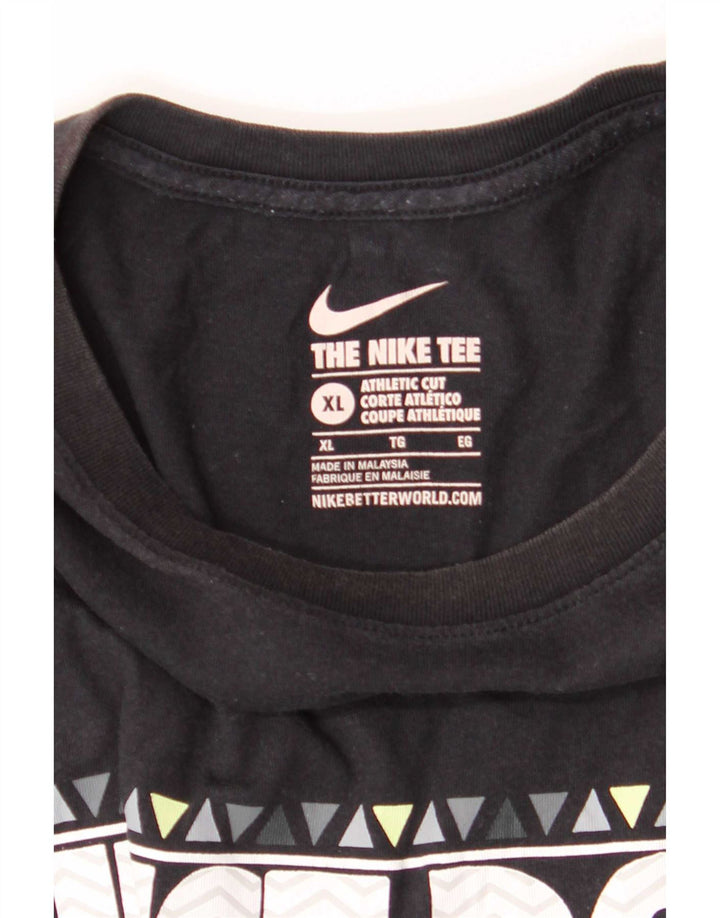 Męski T-shirt z grafiką Nike, XL, czarny