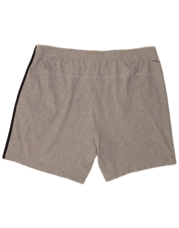 Spodenki sportowe Adidas Męskie Climalite 2XL Szare nakrapiane bawełniane