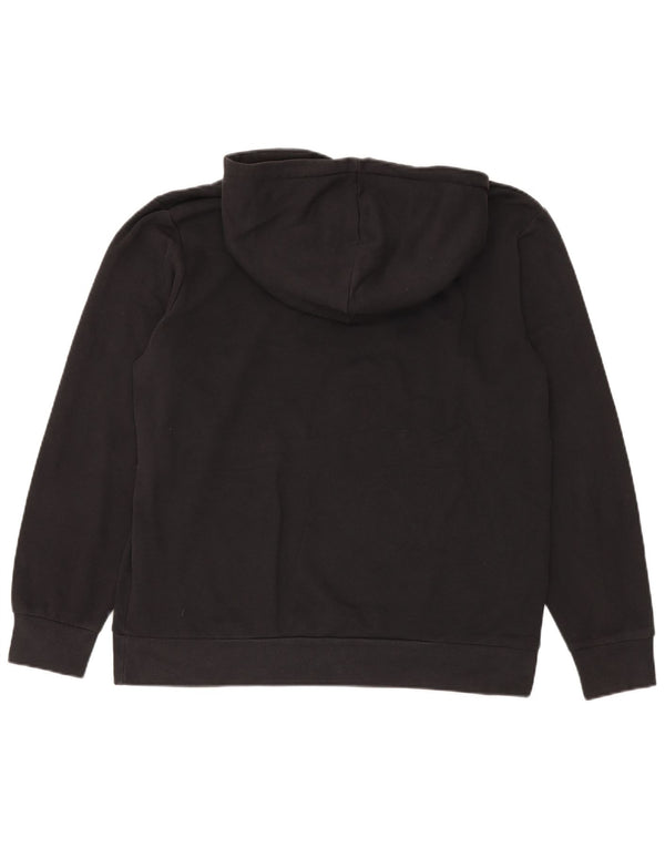 Męski sweter z kapturem Jack & Jones z grafiką XL, czarny, bawełniany