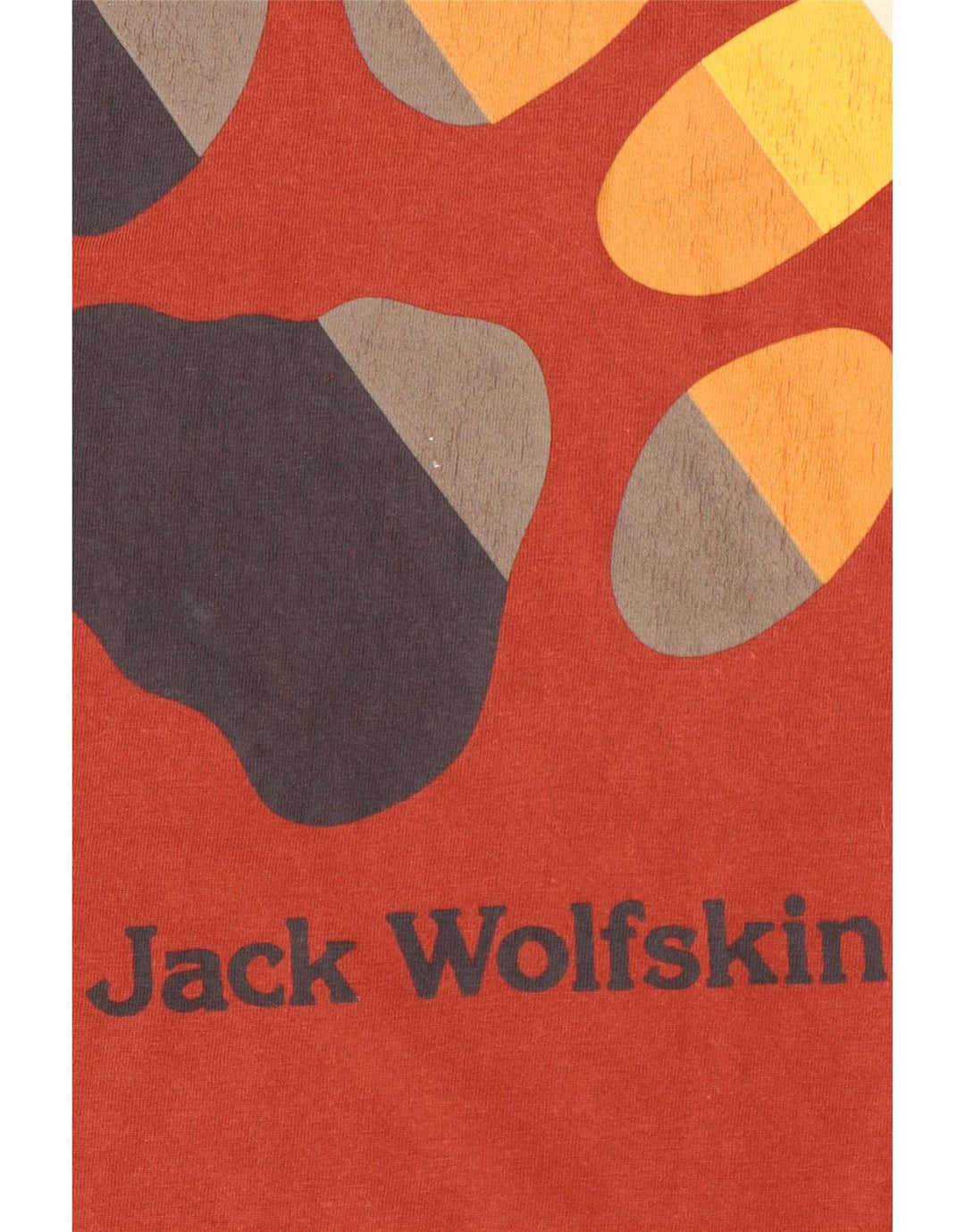 Męska koszulka z grafiką Jack Wolfskin, bawełniana, średnia czerwona