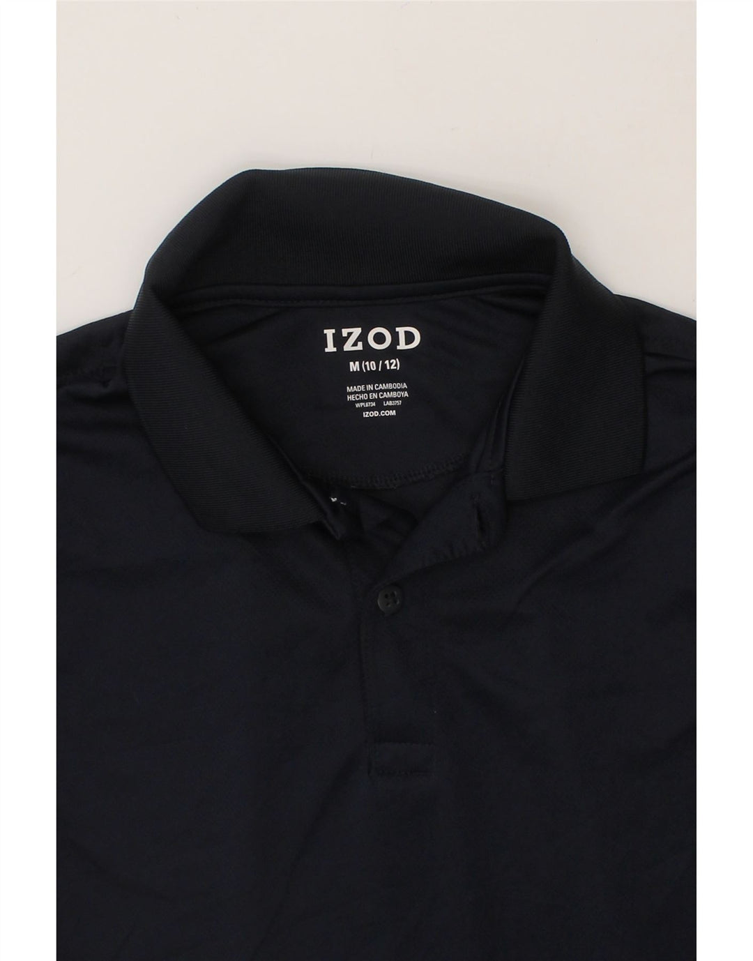 IZOD Boys Polo Shirt 10-11 Years Medium  Navy Blue Polyester Vintage Izod and Second-Hand Izod from Messina Hembry 