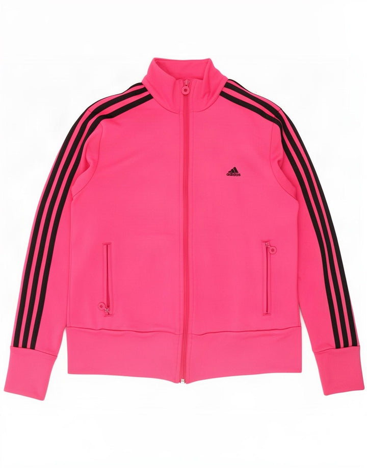 Damska kurtka dresowa Adidas UK 16, duża, różowa, poliester