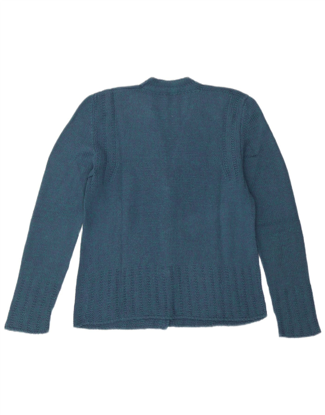 Sweter damski w stylu vintage, rozpinany UK 12, średni niebieski
